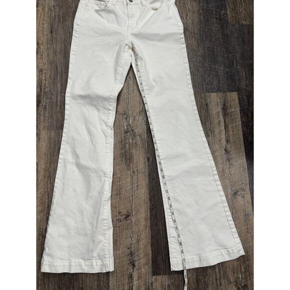 Banana Republic Wide Leg White Jeans Size 8 - Picture 2 of 5